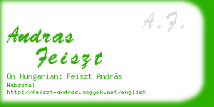 andras feiszt business card